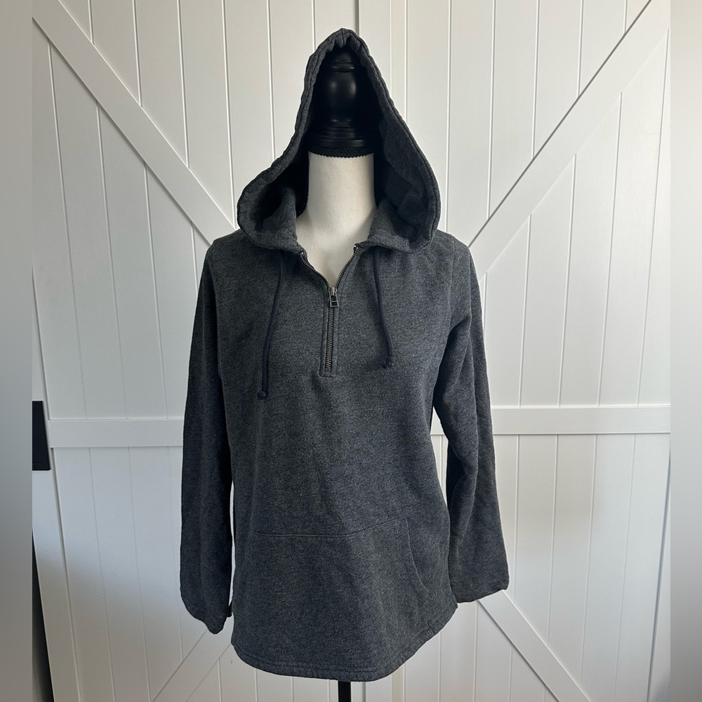 Ivory Ella Gray Elephant Women's Hoodie Pullover Size Medium Quarter Zip